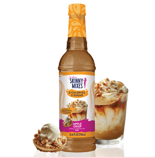 Skinny Mixes - Apple Crisp Syrup - 0 Calories, 0 Sugar, 0 Carbs & Keto Approved