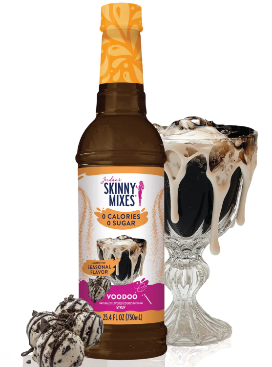 Skinny Mixes - Voodoo Cookies n'Creme Syrup - 0 Calories, 0 Sugar, 0 Carbs & Keto Approved
