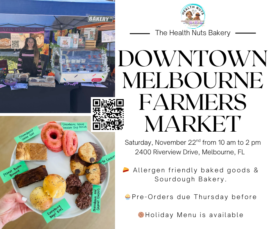November 22nd- 10 am - 2 pm - Downtown Melbourne Farmers Market - Melbourne, Florida - Outdoor