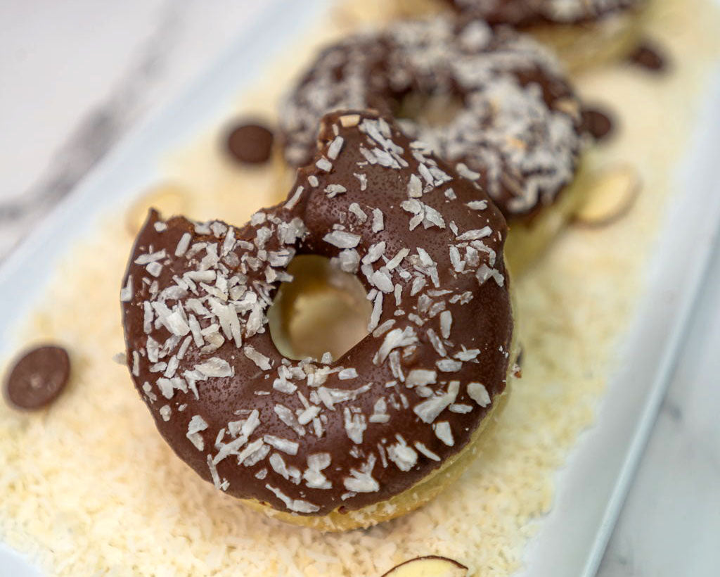 Keto Almond Joy Doughnuts - Keto Donuts - Gluten Free, Sugar Free, Low Carb & Keto Approved