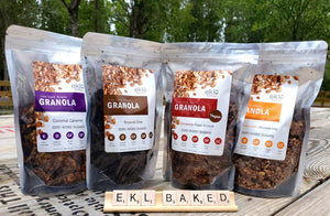 EKL Baked - Granola - Dark Chocolate Raspberry, Keto Granola - VEGAN, Gluten Free, Sugar Free, Low Carb & Keto Approved