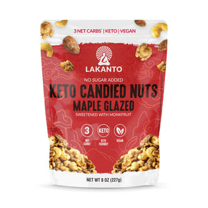 Lakanto - Keto Candied Nuts (Maple Glazed) - Vegan, Gluten Free, Sugar Free, Low Carb (8 oz)