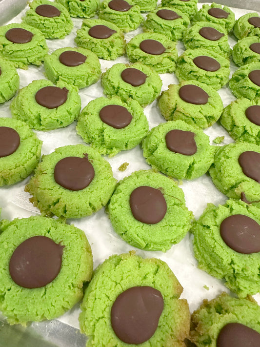 Carb Smart Grinchy Mint Buttons Cookies - Chocolate Center - Gluten Free, Sugar Free, Low Carb, Keto & Diabetic Friendly