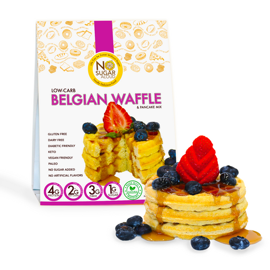 No Sugar Aloud - Belgian Waffle Mix (Keto, Sugar Free, Vegan, Low Carb, Paleo, Dairy Free & Gluten Free)