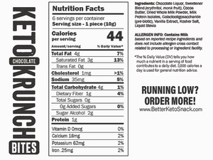 Better than Good Foods - Keto Chocolate Bark, 6 Bites - Gluten Free, Sugar Free, High Protein, GMO Free, Nut Free