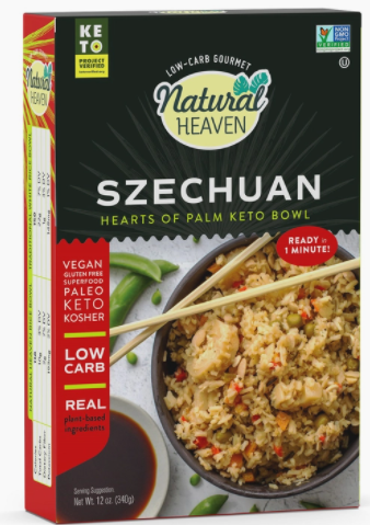 Natural Heaven - Ready Meal, Szechuan Keto Bowl - Keto, Gluten Free, Vegan, Low Carb, Paleo, Plant Based, Sugar Free