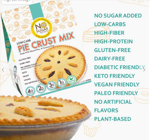 No Sugar Aloud - Pie Crust Mix (Keto, Sugar Free, Low Carb, Vegan, Paleo, Dairy Free & Gluten Free)