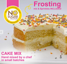 Load image into Gallery viewer, No Sugar Aloud - Celebration Cake Mix - Frosting &amp; Sprinkles INCLUDED (Keto, Sugar Free, Vegan, Paleo, Dairy Free &amp; Gluten Free)
