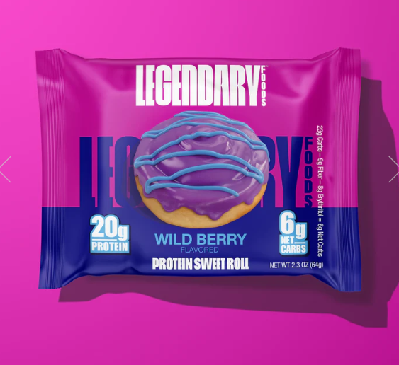 Legendary Foods - Protein Sweet Roll - Wild Berry - Gluten Free, Sugar Free, Low Carb & Keto Approved