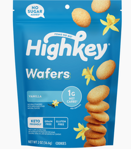 HighKey - Wafers: Vanilla (2oz) - Keto Wafer - Gluten Free, Sugar Free, Low Carb & Keto Approved