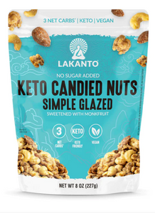 Lakanto - Keto Candied Nuts  (Simple Glazed) - Vegan, Gluten Free, Sugar Free, Low Carb (8 oz)