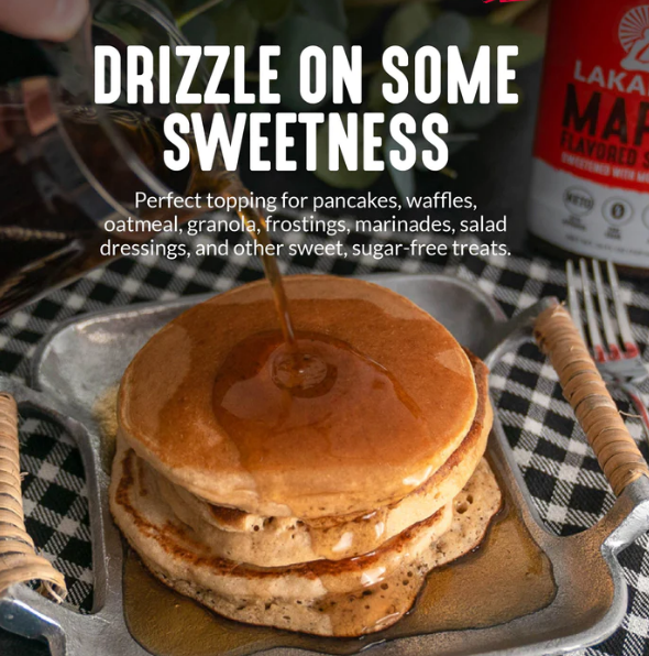 Lakanto - Sugar Free Maple Syrup, Keto Syrup Topping - VEGAN, Gluten Free, Sugar Free & Low Carb