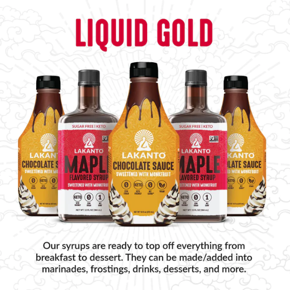Lakanto - Sugar Free Maple Syrup, Keto Syrup Topping - VEGAN, Gluten Free, Sugar Free & Low Carb