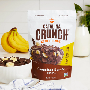 Catalina Crunch - Chocolate Banana Cereal (9 oz Bag)- Gluten Free, Zero Sugar, Plant Based, Low Carb & Keto Friendly