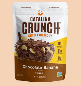 Catalina Crunch - Chocolate Banana Cereal (9 oz Bag)- Gluten Free, Zero Sugar, Plant Based, Low Carb & Keto Friendly