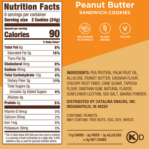 Catalina Crunch - Peanut Butter Sandwich Cookies - Gluten Free, Low Sugar, Low Carb & Keto Friendly