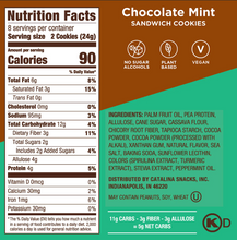 Load image into Gallery viewer, Catalina Crunch - Chocolate Mint Sandwich Cookies - Gluten Free, Low Sugar, Low Carb &amp; Keto Friendly

