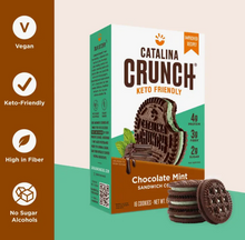 Load image into Gallery viewer, Catalina Crunch - Chocolate Mint Sandwich Cookies - Gluten Free, Low Sugar, Low Carb &amp; Keto Friendly
