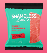 Load image into Gallery viewer, Shameless Snacks -Wassup Watermelon (1.8 oz) - Gummy Candy - VEGAN, Gluten Free, Sugar Free, Low Carb &amp; Keto Approved
