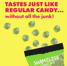 Load image into Gallery viewer, Shameless Snacks - Green Apple Blast Gummies (1.8 oz) - Gummy Candy - VEGAN, Gluten Free, Sugar Free, Low Carb &amp; Keto Approved
