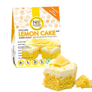 No Sugar Aloud - Lemon Cake Mix (Keto, Sugar Free, Vegan, Low Carb, Paleo, Dairy Free & Gluten Free)