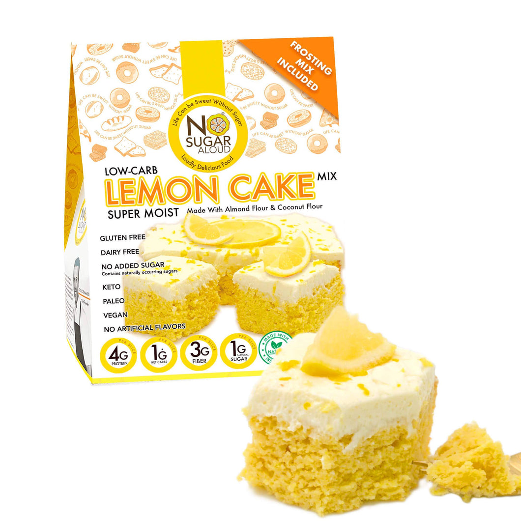 No Sugar Aloud - Lemon Cake Mix (Keto, Sugar Free, Vegan, Low Carb, Paleo, Dairy Free & Gluten Free)