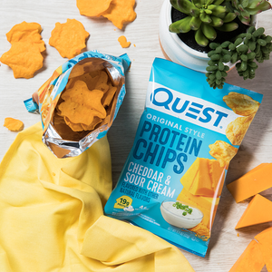 Quest Nutrition - Tortilla Style Protein Chips - Cheddar & Sour Cream - High Protein, Low Carb, Keto Friendly