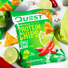 Load image into Gallery viewer, Quest Nutrition - Tortilla Style Protein Chips - Chili Lime - High Protein, Low Carb, Keto Friendly
