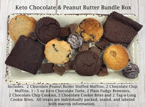 Keto Chocolate Peanut Butter Sampler Box - Gluten Free, Sugar Free, Low Carb, Keto & Diabetic Friendly