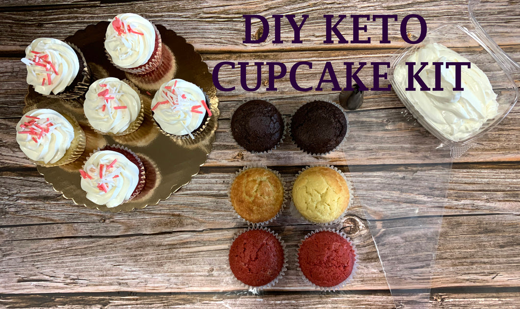 DIY Keto Cupcake Kit - Do It Yourself Cupcake Kit - Gluten Free, Sugar Free, Low Carb, Keto Approved