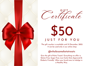 Wholesome Keto Treats Gift Certificates