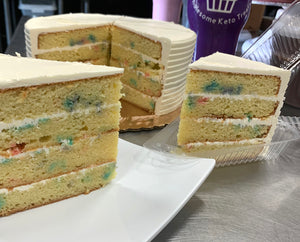 IN STORE ONLY - Keto Funfetti Cake - By the Slice - Gluten Free, Sugar Free, Low Carb, Keto & Diabetic Friendly