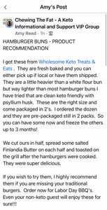 Keto Hamburger Buns - Gluten Free, Sugar Free, Low Carb & Keto Approved