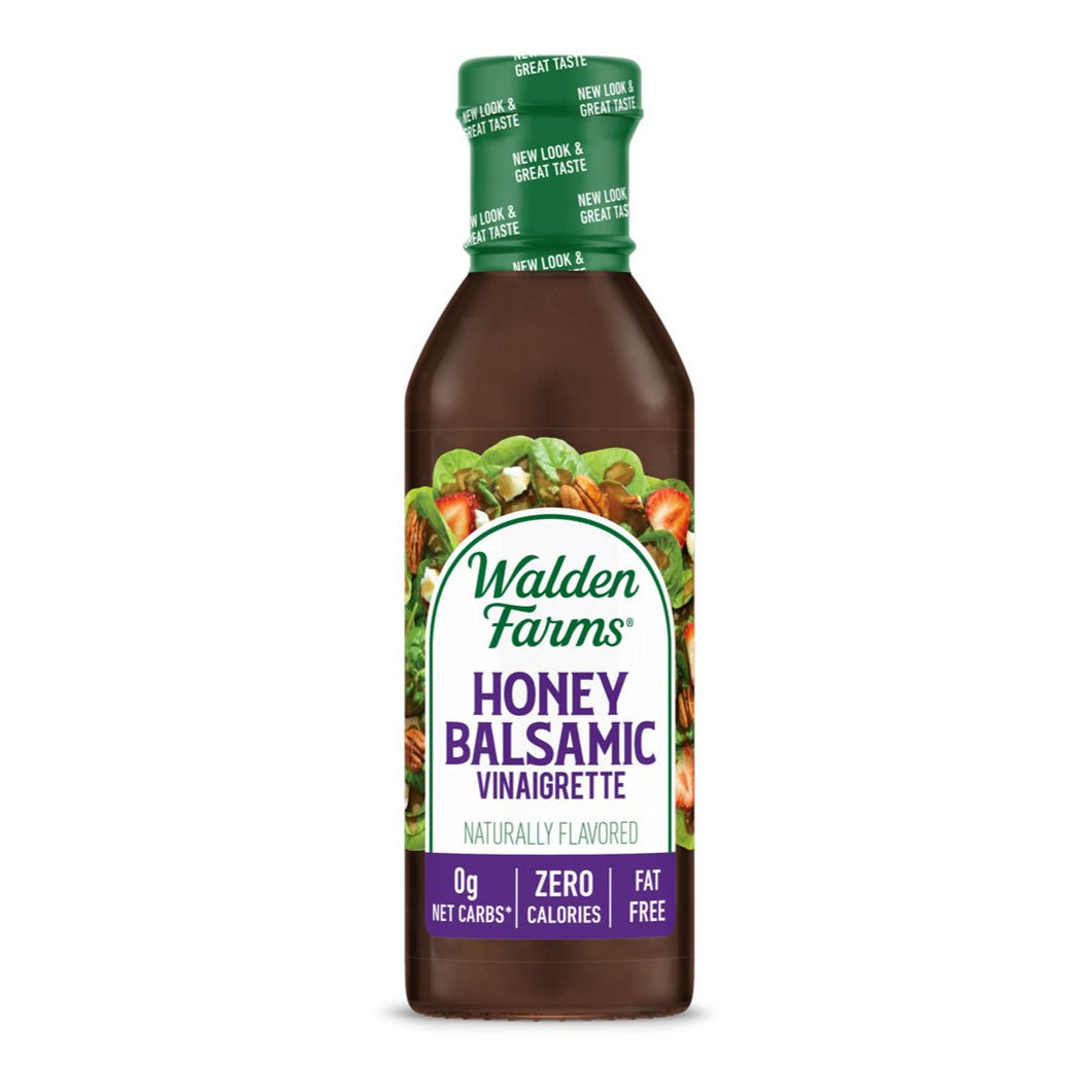 Walden Farms - Honey Balsamic Vinaigrette - Dressing - Gluten Free, Sugar Free, ZERO Carb, VEGAN & Keto Approved
