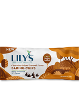 Load image into Gallery viewer, Lily&#39;s Salted Caramel Baking Chocolate Chips - 9 oz Bag - Sugar Free, Gluten Free, Low Carb &amp; Keto Approved
