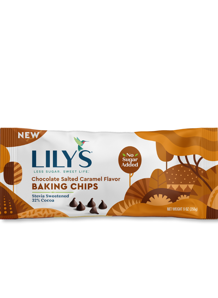 Lily's Salted Caramel Baking Chocolate Chips - 9 oz Bag - Sugar Free, Gluten Free, Low Carb & Keto Approved