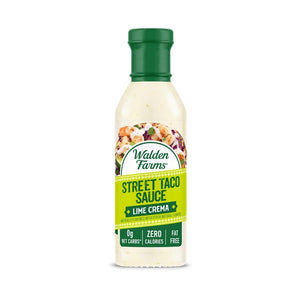 Walden Farms - Street Taco Sauce - Lime Crema - Gluten Free, Sugar Free, ZERO Carb, VEGAN & Keto Approved