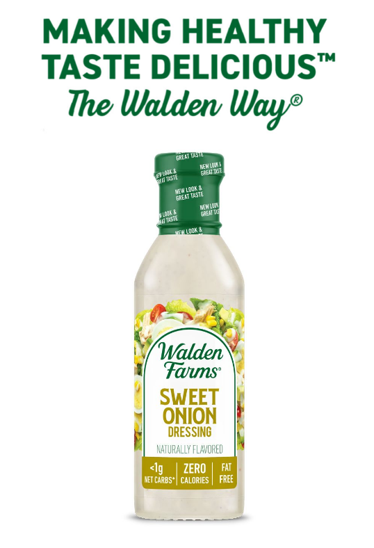 Walden Farms - Sweet Onion - Dressing - Gluten Free, Sugar Free, ZERO Carb, VEGAN & Keto Approved