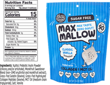 Load image into Gallery viewer, Max Mallow - Classic Vanilla, Keto Marshmallow &amp; Collagen by Know Brainer Foods - Sugar Free Marshmallow Bites
