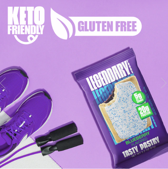 Legendary Foods - Blueberry | Protein Pastry - Gluten Free, Sugar Free, Low Carb & Keto Approved