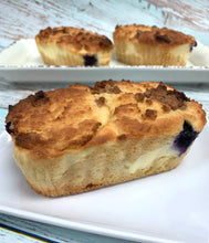 Load image into Gallery viewer, Keto Blueberry Cheesecake Loaf - 3/4 lb. Loaf - Gluten Free, Sugar Free, Low Carb &amp; Keto Approved
