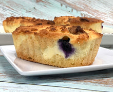 Load image into Gallery viewer, Keto Blueberry Cheesecake Loaf - 3/4 lb. Loaf - Gluten Free, Sugar Free, Low Carb &amp; Keto Approved
