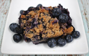 Keto Blueberry Cobbler Crumble - VEGAN, Gluten Free, Sugar Free, Low Carb & Keto Approved