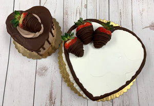 IN STORE ONLY - Keto 4" Heart Cake - Decorated Heart Shaped Cake - Gluten Free, Sugar Free, Low Carb, Keto Approved