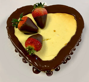 IN STORE ONLY - Keto 4" Heart Cheese Cake - Decorated Heart Shaped Cheese Cakes - Gluten Free, Sugar Free, Low Carb, Keto Approved