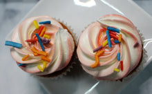 Load image into Gallery viewer, IN STORE ONLY - Keto Cupcakes - Funfetti Cake Batter Decorated Cupcake - Gluten Free, Sugar Free, Low Carb, Keto &amp; Diabetic Friendly
