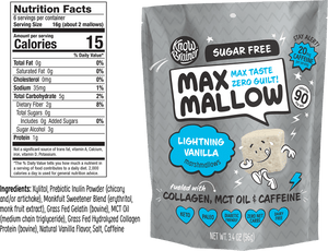 Max Mallow - Lighting Vanilla, Keto Marshmallow & Collagen by Know Brainer Foods - Sugar Free Marshmallow Bites