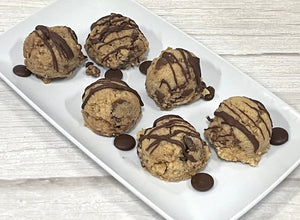 Keto Edible Cookie Dough Collagen Bites (6) - EGG FREE, Gluten Free, Sugar Free, Low Carb & Keto Approved