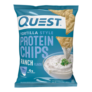 Quest Nutrition -Tortilla Style Protein Chips - Ranch - Gluten Free, High Protein, Low Carb, Keto Friendly