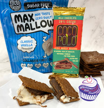 Load image into Gallery viewer, Keto Smore&#39;s Kit - Keto Graham Cracker, Marshmallow &amp; Chocolate Kit - Gluten Free, Sugar Free, Low Carb &amp; Keto Approved
